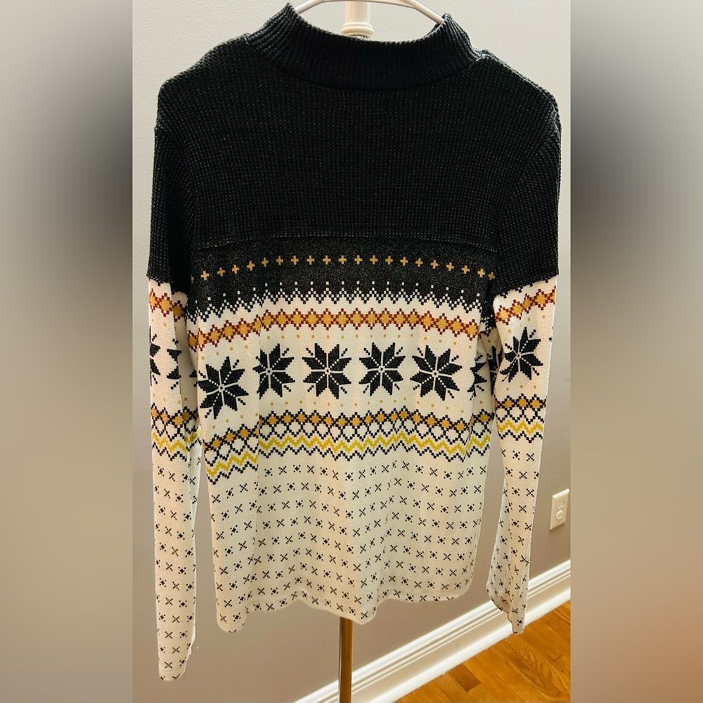 Maurices dark grey and Cream Nordic Sweater